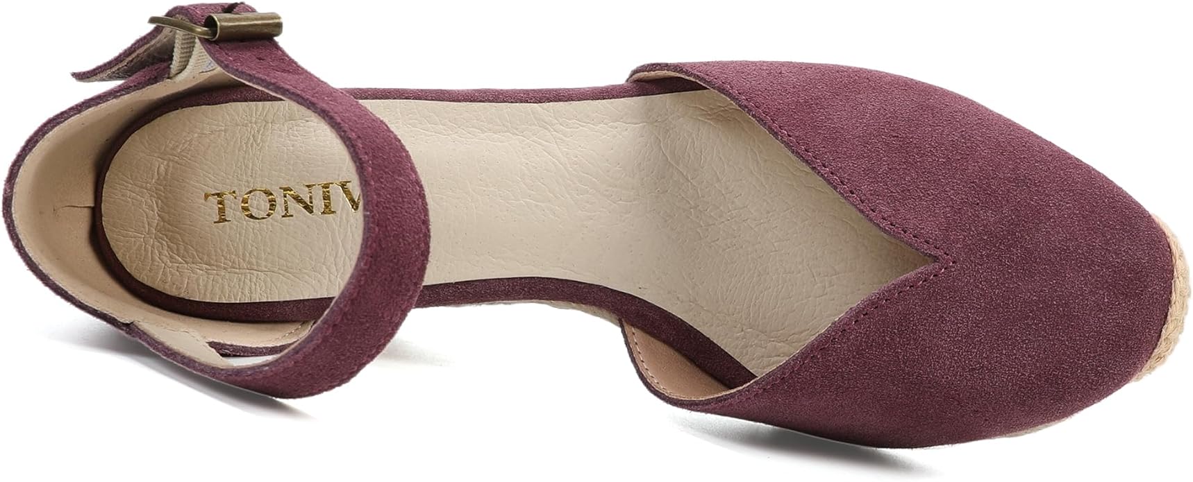 Platform Wedges Sandals for Women, 3" Wedge, Ankle-Strap, Cap Toe, Summer Espadrilles Heel Shoes