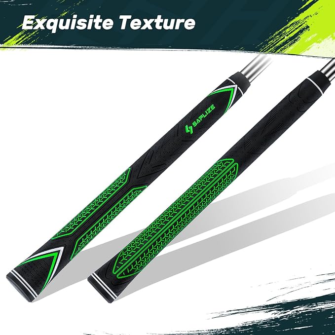 SAPLIZE High-performance Rubber Golf Grips 13 Pack, High Shock Absorption, Non-slip, Choose from 13 Grips with 15 Tapes or Full Regripping Kit, Std/Mid/Jumbo, CC10 Series