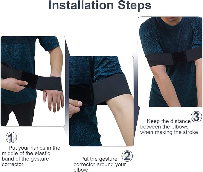Amy Sport Golf Swing Training Aid Wrist Hinge Adjustable Arm Band with Hanger Smartball Connection Band for Correction, Men Women Ball Between Arms Practice Tool