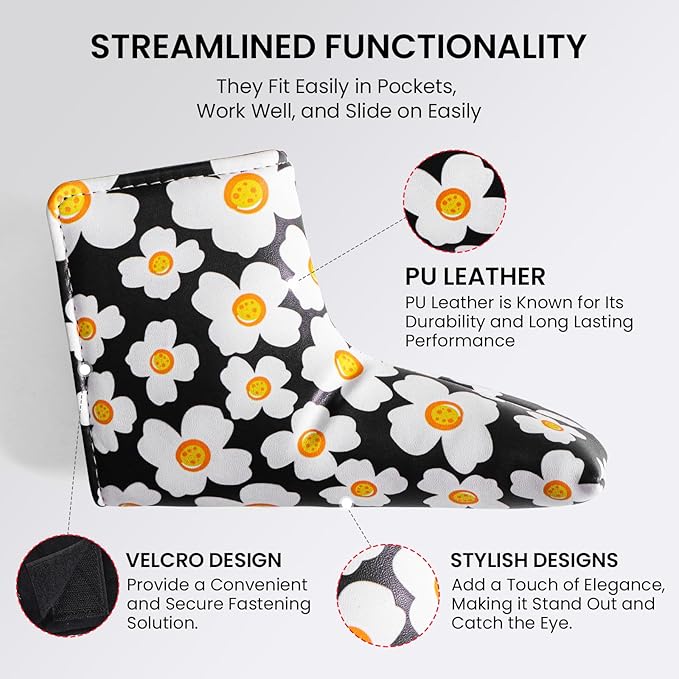 FINGER TEN Golf Blade Putter Cover Premium Synthetic Leather Stylish Design, Universal Headcover Waterproof Protection, Durable Headcovers Covers Fit Most Blade Putters for Men Women