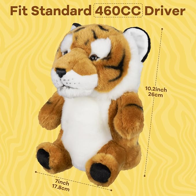 mytag Driver Head Cover, Ultra Premium Plush | Funny Driver Headcover, Tour Quality Golf Club Cover Long Sock Protect