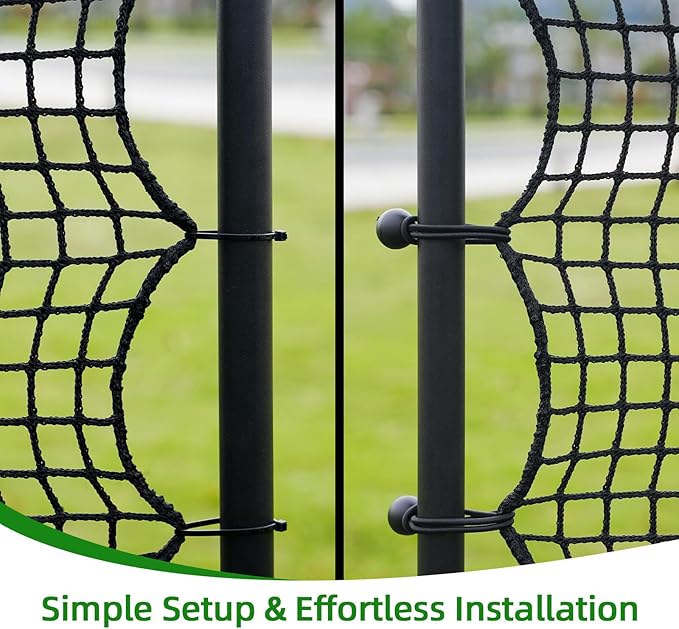 Golf Hitting Practice Net – Heavy Duty Golf Net for Backyard Driving Real Golf Balls, Multi-Sport Barrier Net for Baseball, Hockey, Soccer – with Bungee Cords & Zip Ties