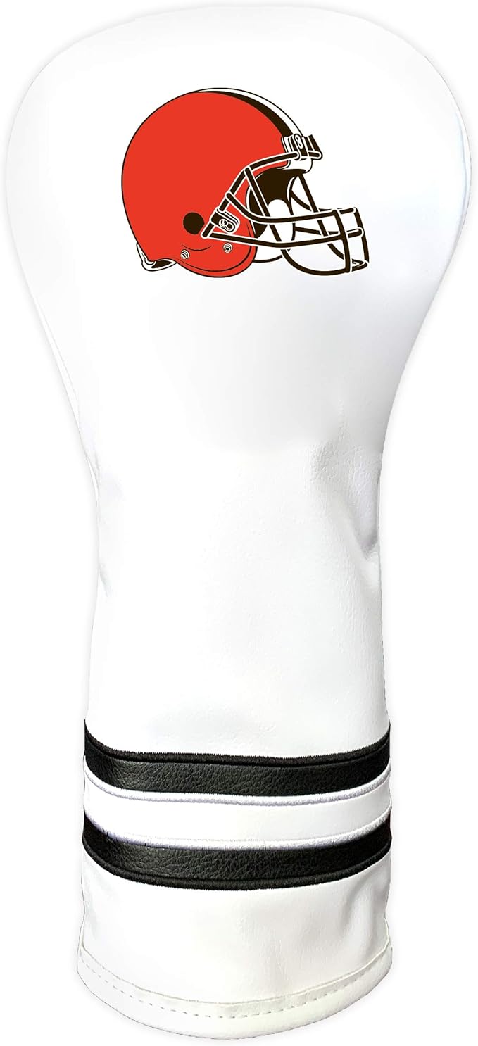 Team Golf NFL White Vintage Fairway Golf Club Headcover, Form Fitting Design, Retro Design