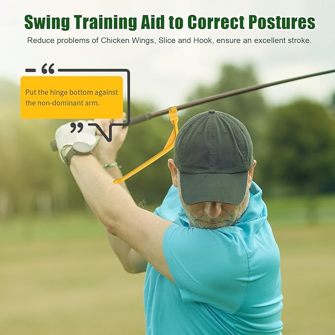 The Connector Golf Training Aid - 2 Pcs Golf Swing Trainer Aid for Posture Correction Practice, Suitable for Golfers of All Levels Looking to Improve Overall Game