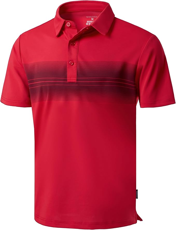 Men's Golf Shirts Dry Fit Moisture Wicking Performance Short Sleeve Collared Polo Shirts for Casual Athletic Business