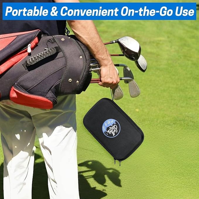 VISEMAN Golf Glove Holder Case, Golf Accessory Case with Detachable Golf Glove Shaper, Portable Golf Hard Case Waterproof for Golf Essentials, Balls, Markers, Tees