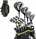 Precise M8 Men’s 17-Piece Golf Set – Driver, Woods, Hybrids, Irons (6-SW), Putter, Stand Bag, 4 Headcovers and Rainhood – K-G Lite Kevlar Shafts