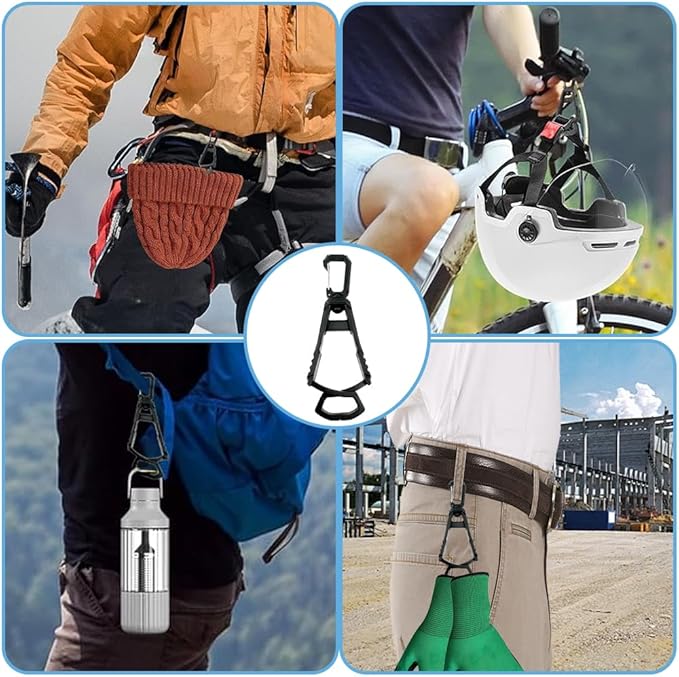 4Pcs Glove Clips for Work Glove Holders, Powerful Bite Glove Holder for Belt and Pants, Prevent Loss and Free Hands Glove Clip, Improve Work Efficiency and Safety, for Construction Gloves, Helmets