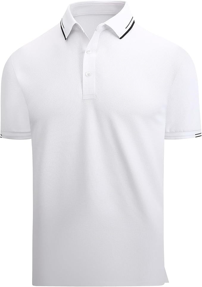 Alex Vando Mens Golf Shirt Moisture Wicking Performance & Polished Style Polo Shirts for Men