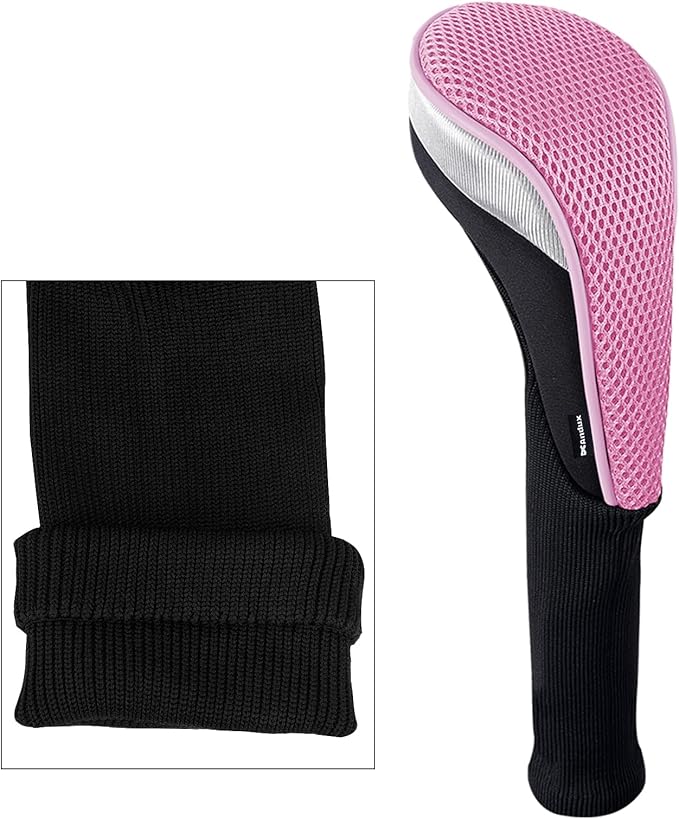Andux 3pcs/Set Golf 460cc Driver Wood Club Head Covers Long Neck with No. Tags