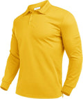 Deyeek Men's Polo Shirts Long Sleeve Golf Polo Shirts for Men Quick Dry UPF 50+ Sun Protection Polos Casual Collared Shirts
