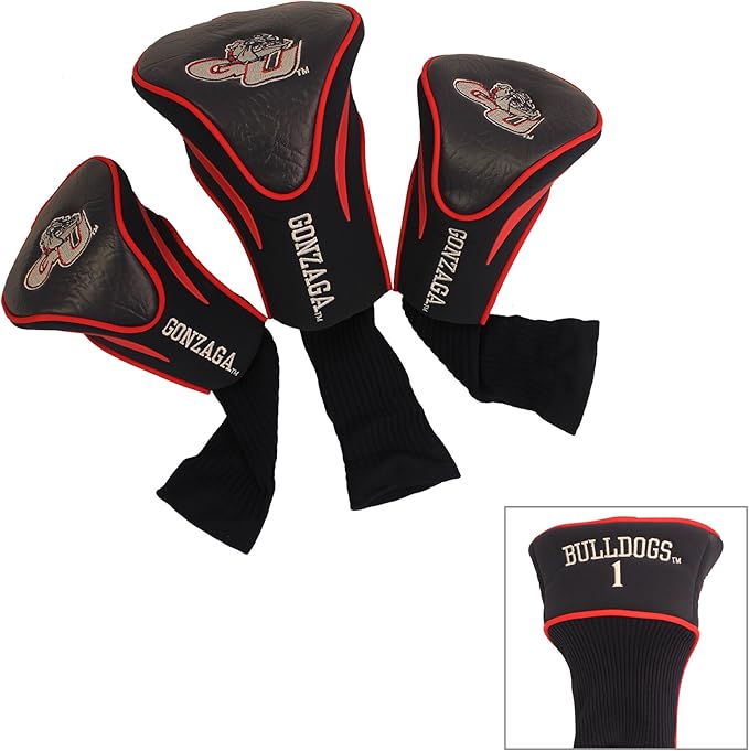Team Golf NCAA Numbered 1, 3, & X, Fits Oversized Drivers, Utility, Rescue & Fairway Clubs, Velour Lined for Extra Club Protection