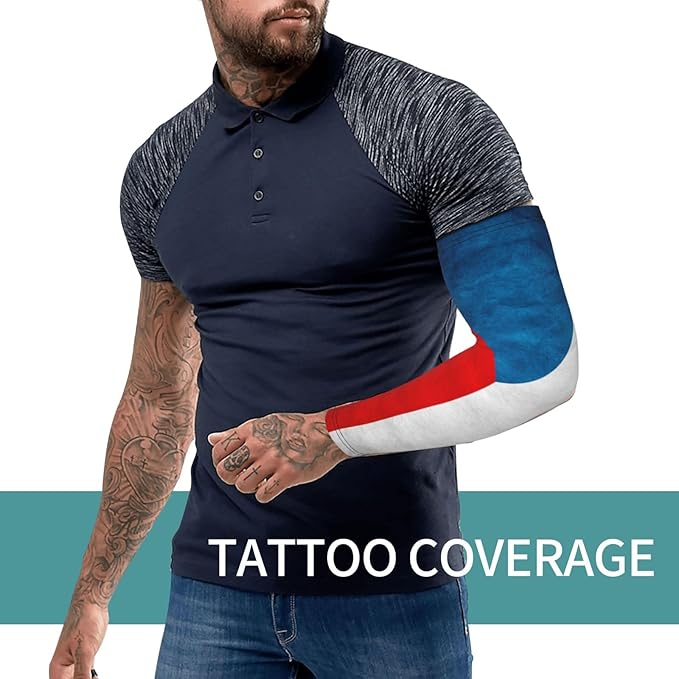 Flag Arm Sleeves Filipino Flag Compression Arm Sleeves for Men Women Tattoo Cover Up Cooling Arm Sleeve 1 Pair