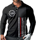 Men's Long Sleeve Golf Shirt Quick Dry 3 Button Work Fishing Outdoor Casual Collar Shirt
