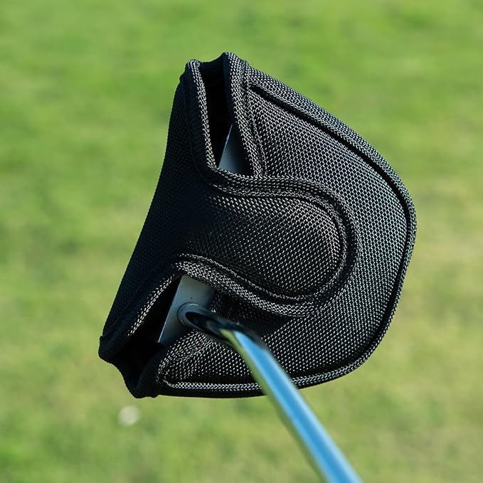 Golf Putter Covers Mallet Putter Headcover with Magnetic Closure Golf Club Cover for Most Brand
