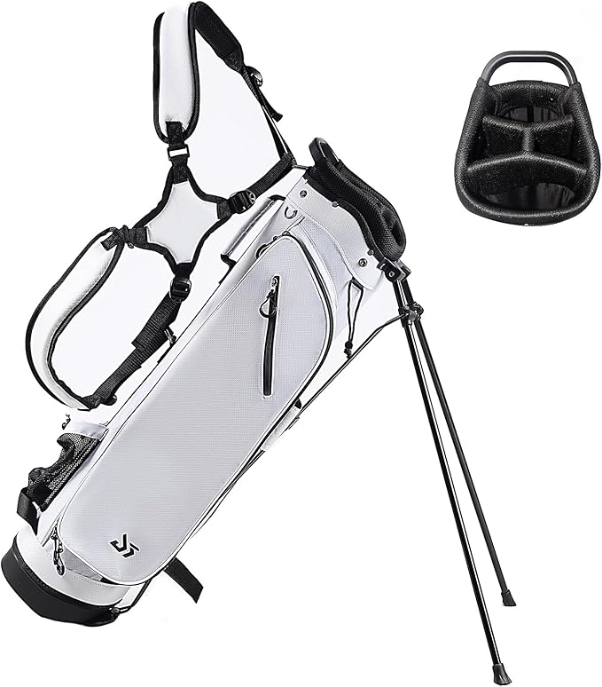 Golf Stand Bag – 2025 Upgraded Version with Cooler Pocket, Glove Patch & Tee Holder, Lightweight Sunday Golf Bag for Men & Women