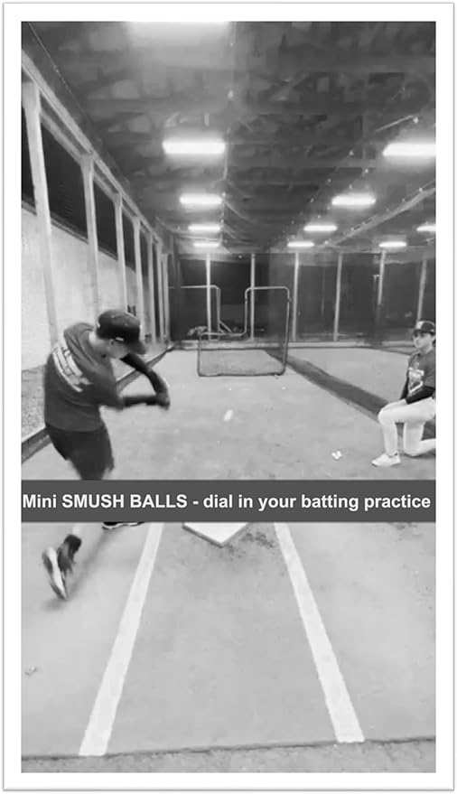 SMUSH BALLS Smushballs The Ultimate Anywhere Batting Practice Baseball (White, 12)