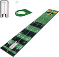 GLANC Golf Putting Practice Mat Set with Alignment Mirror & Cup, 20 in X 10 ft Training Aid Mat, Anti-Slip Backing Golf Putting Green for Indoor and Outdoor Use
