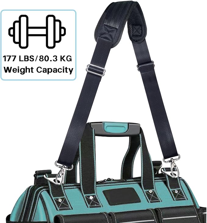 Heavy Duty Shoulder Strap for Bag Universal Replacement 58" Fixed Padded Adjustable Buckle