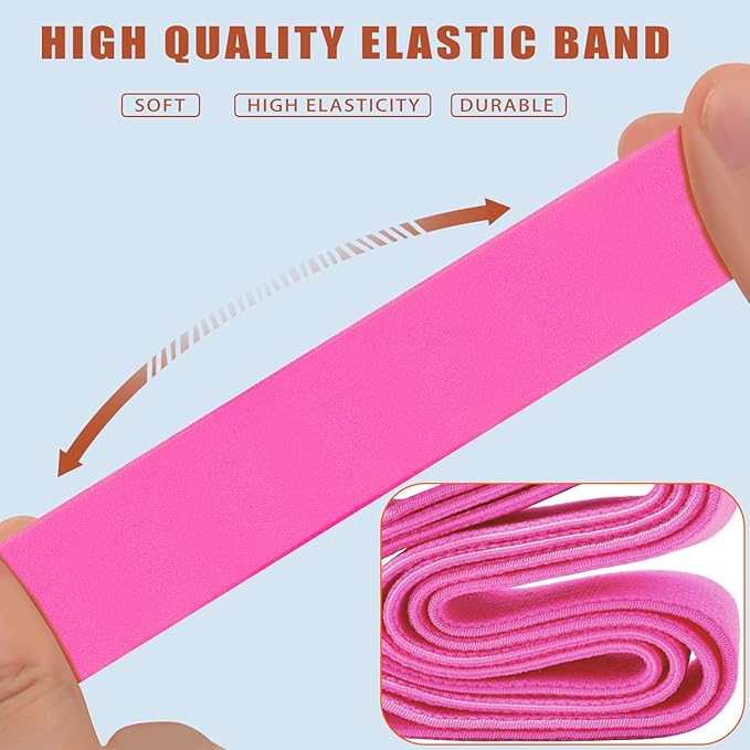 ZINZ Luggage Strap, High Elastic Suitcase Belt Adjustable Bag Bungees for Easier Travel，Pink