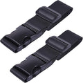 Wisdompro 2 Pcs Add a Bag Luggage Strap, Heavy Duty Adjustable Suitcase Belt Travel Attachment Travel Accessories for Connecting Your Luggage Together - Black