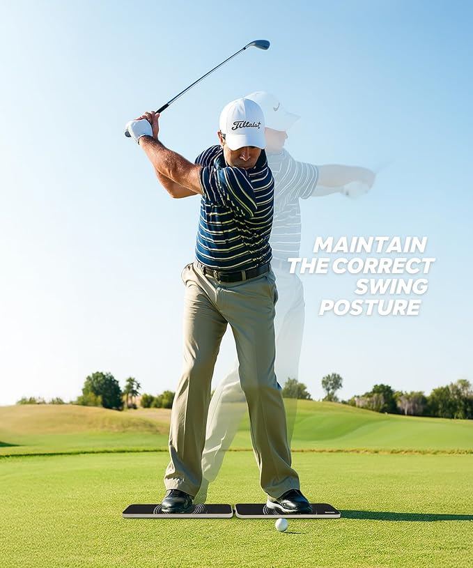 Golf Pressure Plate, Gravity Transfer Board Training Aid to Weight Shift Golf Training Aid for Indoor Practice, Golf Swing Speed Trainer for Beginners Correct Swing Sequence Tempo