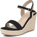 mikarka Women's Espadrille Wedge Sandals: Ankle Strap Platform Open Toe Wedges - Stylish High Heel Dressy Summer Wedges for Women, Inspired by Espadrilles