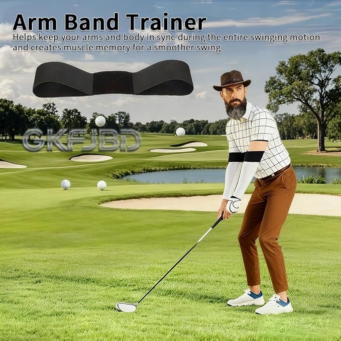 for Golf Swing Training Correcting Arm Band and Corrector Wrist Trainer Protector Health Gear Golf Wrist Brace for Beginner Golf Swing Practitioner (Pack of 1+1)
