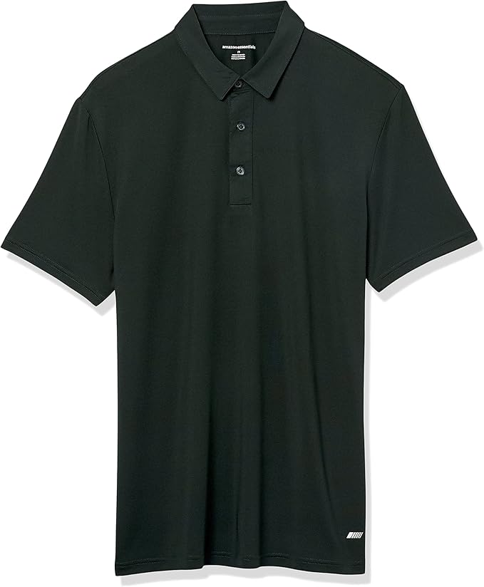 Amazon Essentials mens Slim-Fit Quick Dry Tech Stretch Lightweight Golf Polo Shirt