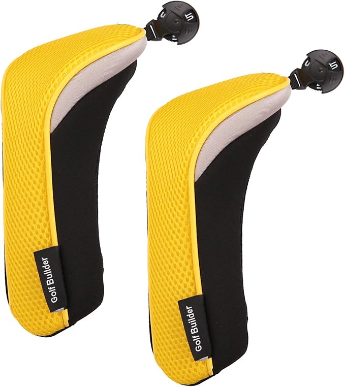 Golf Builder 2pcs/Set Golf Club Hybrid Head Covers Utility UT Cover with Interchangeable Number Tag