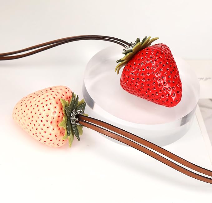 Cherry Bag Charm, Cute Strawberry Fruit Bags Charm Purse Charms Keychain Women Bag for Handbag