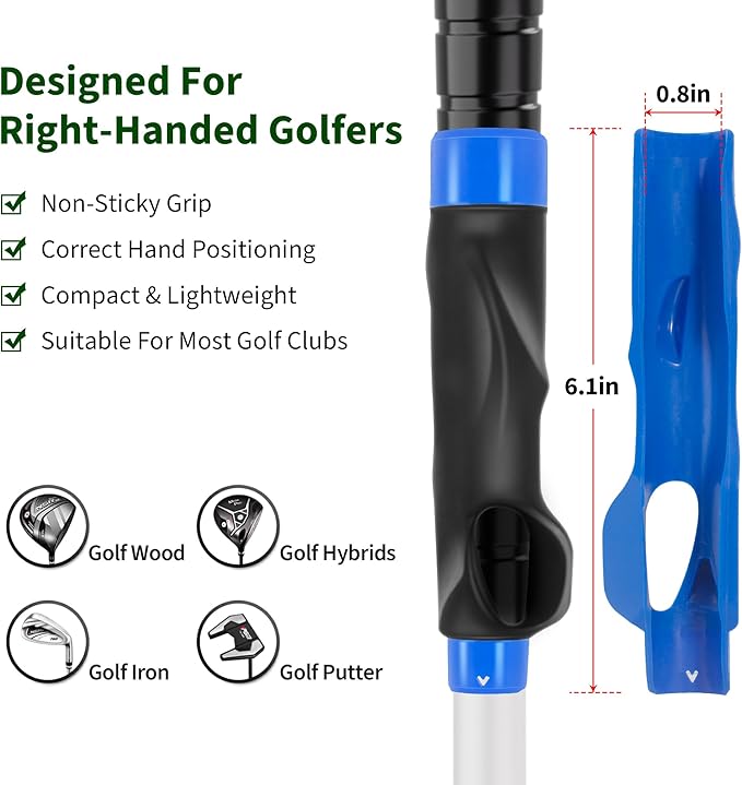 Golf Swing Trainer & Golf Grip Trainer Set, Perfect Training Aid for Improving Swing Technique and Grip Position, Ideal for Beginners and Professionals