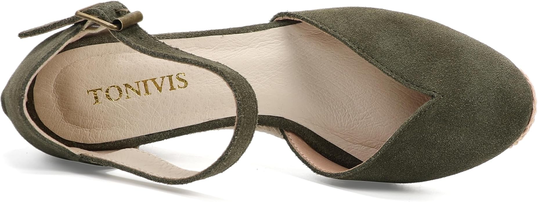 Platform Wedges Sandals for Women, 3" Wedge, Ankle-Strap, Cap Toe, Summer Espadrilles Heel Shoes