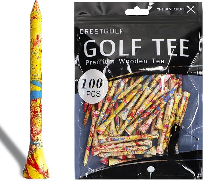Crestgolf Golf Tee 2-3/4 inch Deluxe Tee Pack of 100