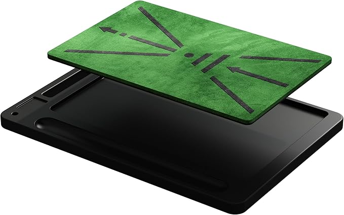 Golf Hitting Mats Practice Mat Outdoor Indoor Training Chipping Show Swing Path Feedback 3 Replaceable Turf Mat with No-Slip Heavy Duty Rubber Backing Golf Accessories Men Dad Husband Gifts