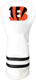 Team Golf NFL White Vintage Fairway Golf Club Headcover, Form Fitting Design, Retro Design