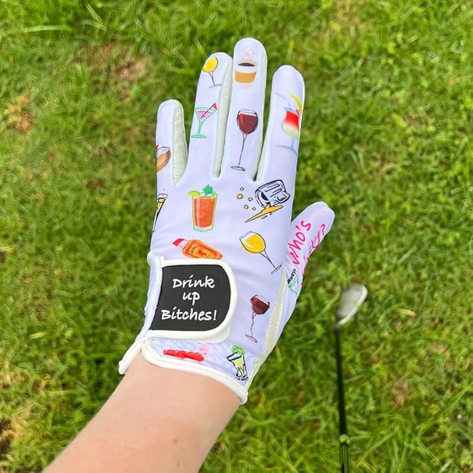 Giggle Golf Women's Golf Glove - Adjustable Strap, Left Hand Gloves for Women