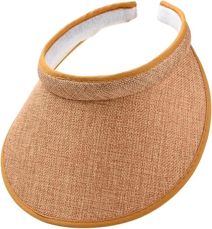 Cloth Covered Slip-On Visor for Women, Adjustable Cap Sports Sun Visors for Men