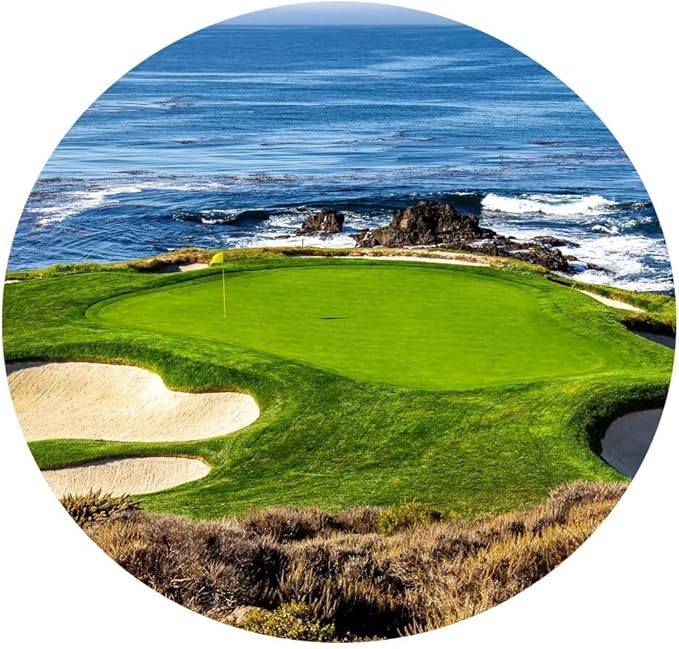 USA California Golf Course Wall Art for Living Room Bedroom Bathroom Home Decorations Golf Course Picture Poster Print on Canvas Modern Artwork Framed Ready to Hang(24''H x 36''W)