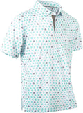 Mens Golf Shirts Quick Dry Moisture Wicking Casual Short Sleeve Performance Athletic Print Collared Stylish Men Polo Shirt