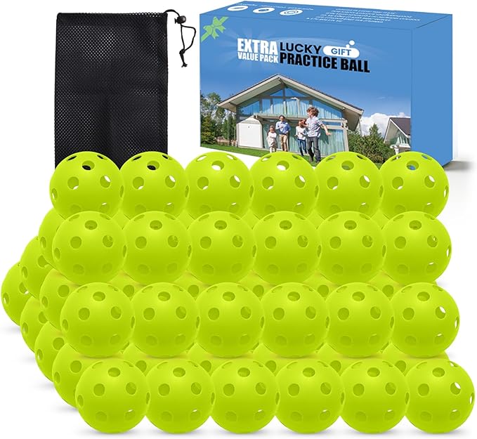 FINGER TEN Golf Practice Balls Plastic Colored Value 12/24/36/50 Pack, Limited Flight Sports Training Ball for Men Women, Indoor Outdoor Driving Range Backyard Use