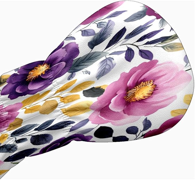 Funny Butterfly Colorful Golf Head Covers for Driver, Fairway, Hybrid & 3 Wood Premium PU Leather with Soft Velvet Lining Waterproof & Scratch-Resistant Unique Golf Gift for Men & Women