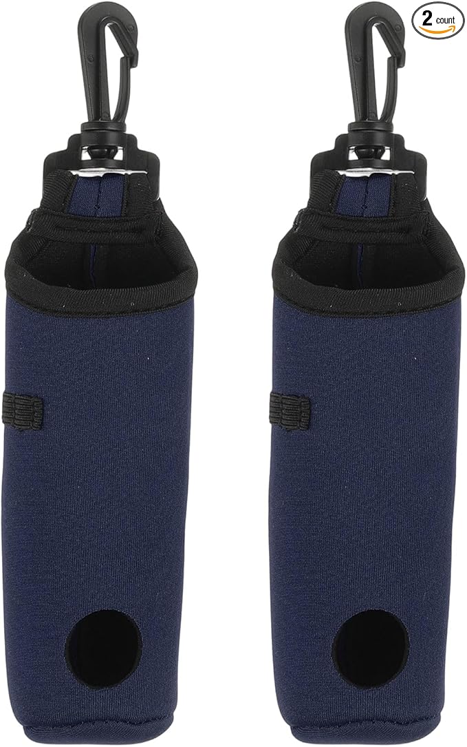 uxcell Golf Ball Carry Bag, Waist-Mounted Storage Bag Neoprene Golf Tee Holder Pouch with Lightweight Hook for Men and Women