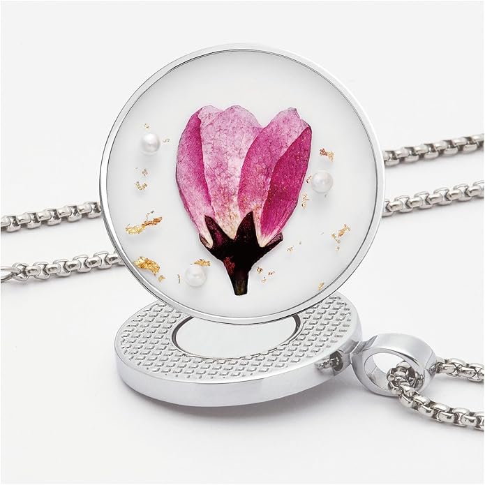 Golf Ball Marker necklace with ball marker, handmade pressed flower golf marker,Gifts Accessories Women Golfers