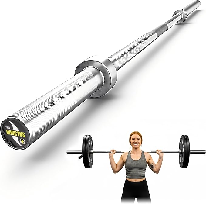 Rage Fitness Olympic Training Barbell – 6FT 15LB (300LB Capacity) OR 7FT 45LB (1500LB Capacity) – Home & Commercial Gym Weightlifting Bar for Squats, Deadlifts, Bench Press & Strength Training