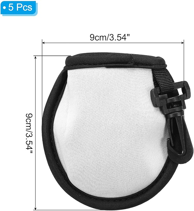 PATIKIL Golf Ball Washer Pouch, Portable Golf Balls Cleaner Pocket Bag with Hanging Clip for Golf Exercise