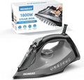 Steam Iron for Clothes, 1800W with 20.28oz Water Tank,Ceramic Soleplate,3-Way Auto-Off, 20s Fast Heat-up,Burst of Steam, Precision Tip,Self-Clean, Anti-Calc, Vertical Steamer for All Fabrics