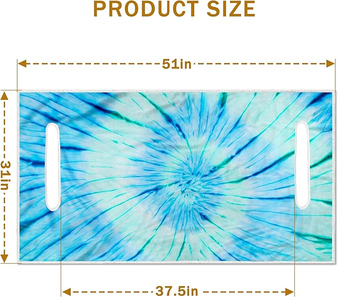 YOKYHOM Golf Cart Seat Covers, Tie-dye Light Blue Golf Cart Front Seat Towel/Blanket Fit for EZGO/Yamaha/Club Car and More Golf Carts, 100% Microfiber, Keeps Your Seat Cool and Clean, 51''x 31''