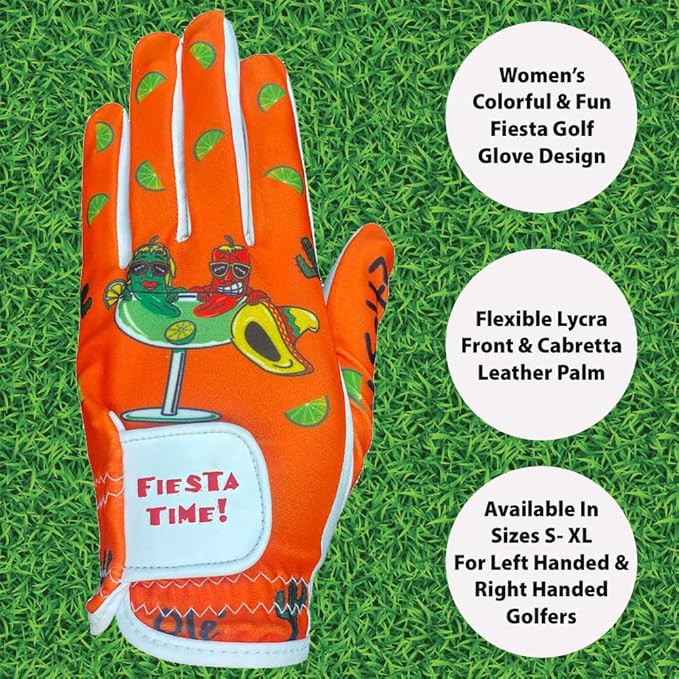 Giggle Golf Women's Golf Glove - Adjustable Strap, Left Hand Gloves for Women