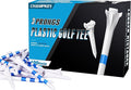 CHAHMPKEY Premium 3-Prong Plastic Golf Tees 3-1/4" 120 or 100 Pack- 40% Reduced Ball Contact with High Stability and Long Distance Performance Golf Tees Plastic